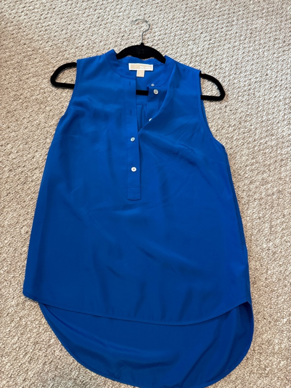 Michael Kors Sleeveless Button-Front Cami in Royal Blue